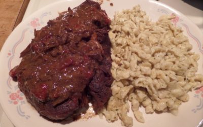 Sauerbraten with Spaetzle and Cabbage