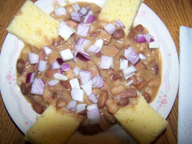 Cast Iron Beans and Andouille