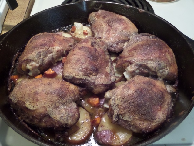 Roasted Garam Masala Chicken with Potatoes and Carrots