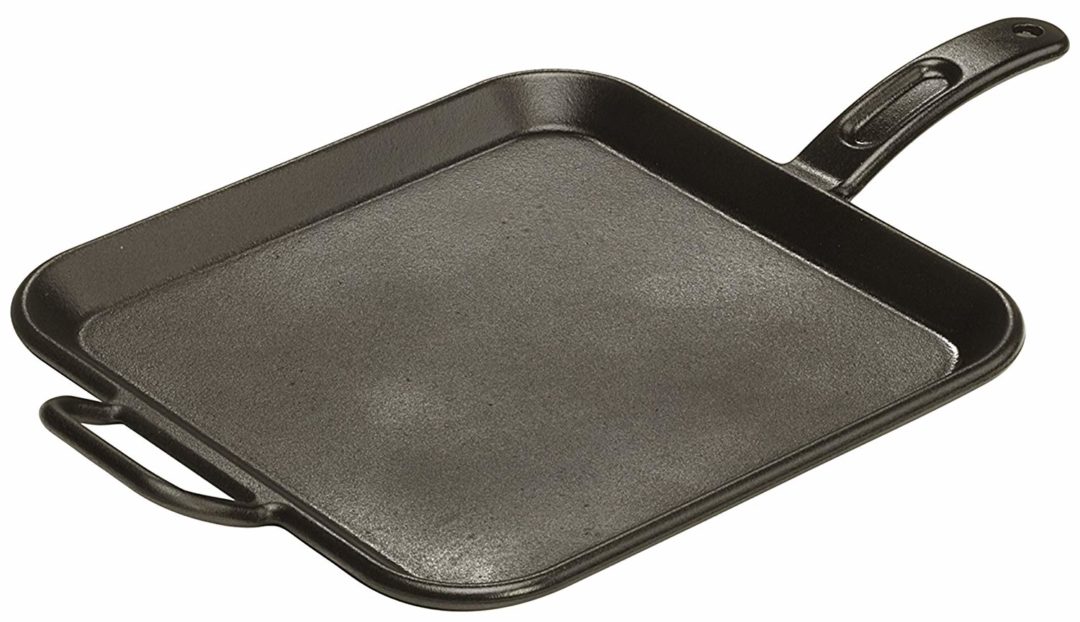 Lodge Pro-Logic 12 Inch Square Cast Iron Griddle. Pre-Seasoned Grill ...